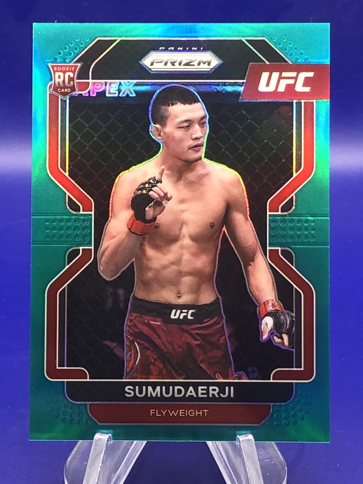 2022 PANINI PRIZM UFC TEAL PRIZM SSP /49 SUMUDAERJI #114 ROOKIE RC *pwe*