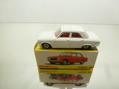 DINKY TOYS 1428 PEUGEOT 304 - WHITE 1:43 - GOOD CONDITION IN BOX
