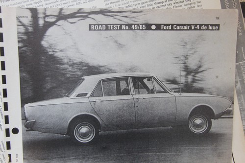 Original 1965 Motor mag road test No 49/65: FORD CORSAIR V4 de luxe