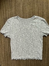 Women’s American Eagle Gray Baby T-shirt, Size XS, Worn One Time