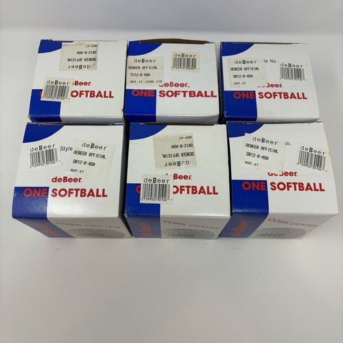 (Lot of 6) DeBeer Official Cork Center ASA Softballs TC12 | MSP .47  - NEW - - Picture 3 of 8