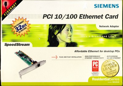 Siemens speedstream pci 10/100 ethernet card (609838003414)