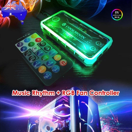 RGB Fans Controller 12cm Remote Control Computer Case 12V PC Cooling Chassis