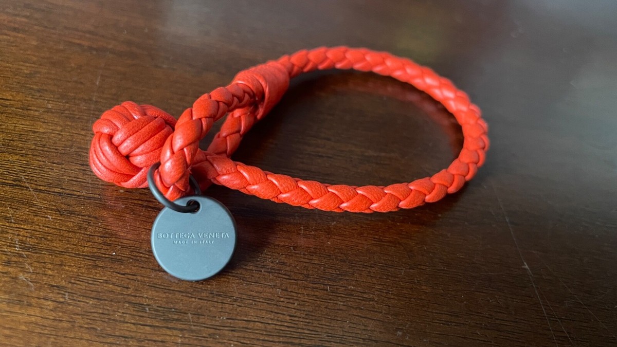 【BOTTEGA VENETA】Intreciato Bracelet New Bottega Veneta Intrecciato Bracelet Leather Orange Men's