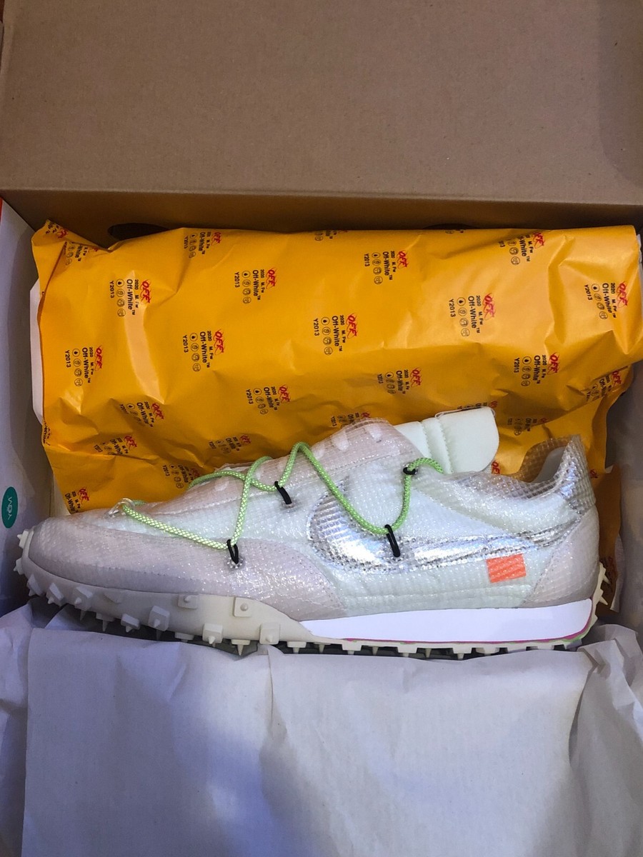 off white waffle racer yellow