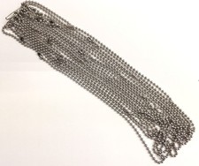 2mm ball 18" Military Dog Tag Chain Stainless Steel 25 piece lot