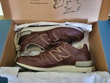 NEW BALANCE 670 M670BRN US 9.5 UK9 EU43 BROWN LEATHER TRAINERS  WORN ONLY TO TRY
