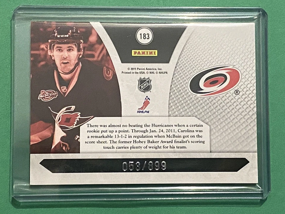 2010-11 Panini Luxury Suite - Rookies #183 Jamie McBain /899 (RC) Carolina Hurr - Image 2 of 2