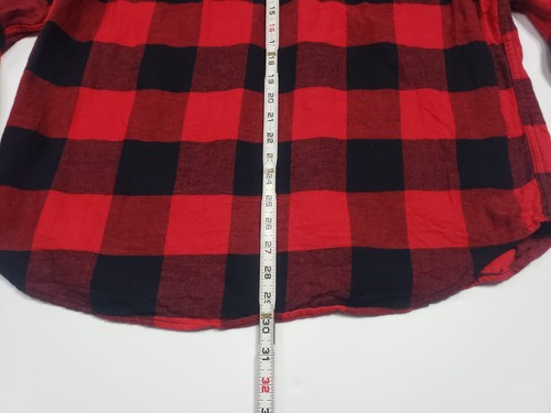 Camisa a Cuadros Antigua Azul Marino Doble Cepillado Franela Abotonada Para Hombre Talla XL - Imagen 10 de 11
