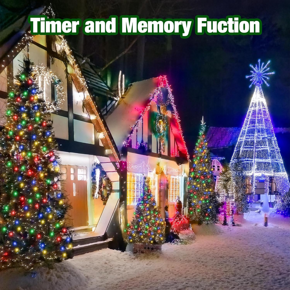 Christmas Light 1000 Leds 336Ft Green Cable Wire Fairy String Tree