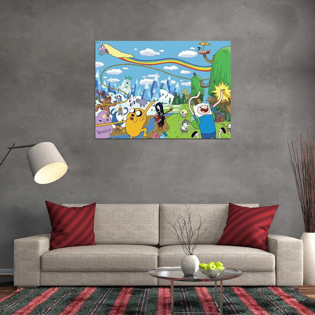 V3318 Adventure Time Cartoon All Characters Cool Art Decor WALL