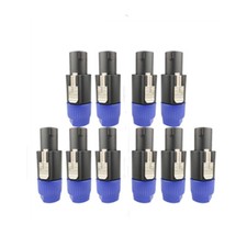 Image of 10Pcs Speakon Male Plug Speaker 4 pin Type Audio Cable Connector
