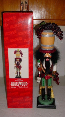 Kurt Adler Hollywood Nutcracker - Wine Barrel Hat Christmas Nutcracker 19'' New