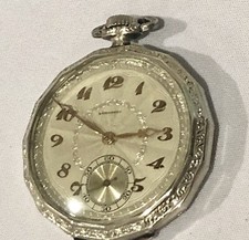 LONGINES ANTIQUE POCKET WATCH 17 JEWEL 5 adjustment 1909 RUNS