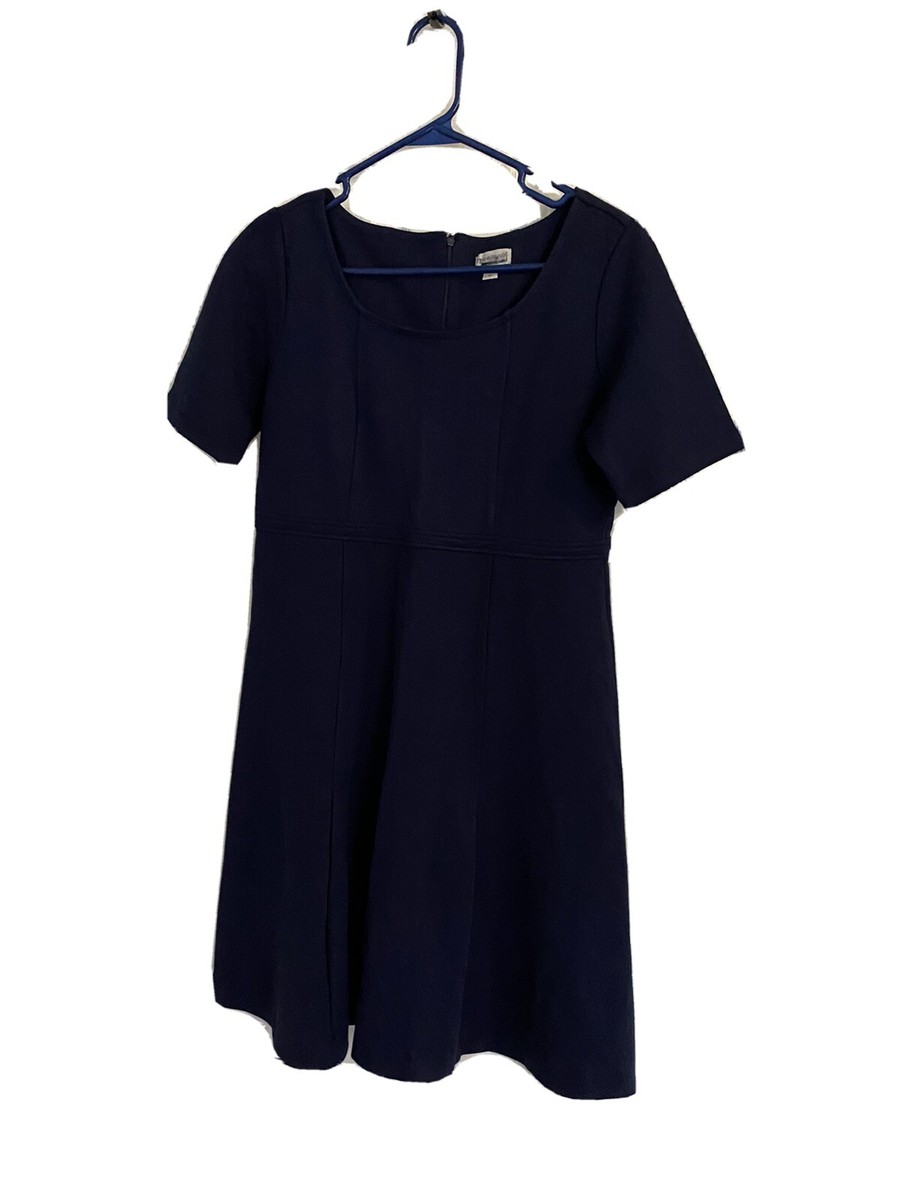 slim fit dress slacks Angel Maternity Donna Maternity & Nursing Flip Dress in Navy