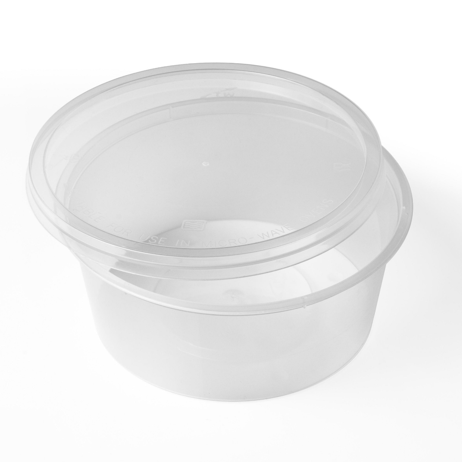 Food Containers Plastic Clear Storage Tubs +Lids Deli Pots Food