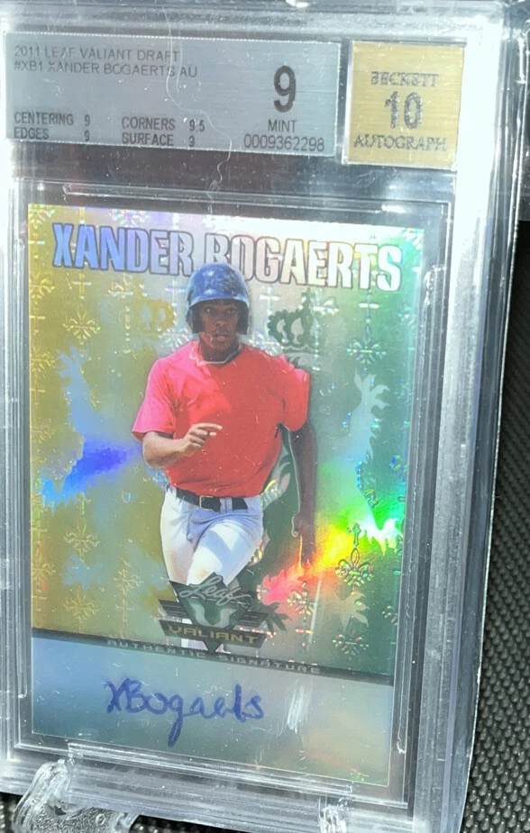 Xander Bogaerts 2011 Leaf Valiant Draft RC autógrafo BGS 9/10 Foto 2 de 4