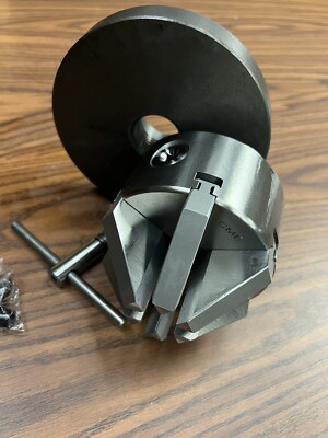 4  6-JAW SELF-CENTERING LATHE CHUCK w 1-1/2 -8 Semi-finish Adapter Free Ship USA