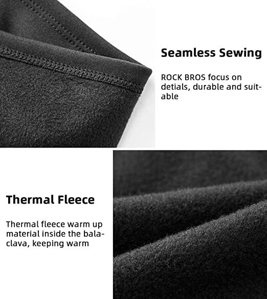 Máscara facial completa ROCKBROS Balaclava inverno ao ar livre à prova de vento lã ninja máscara - Imagem 4 de 4