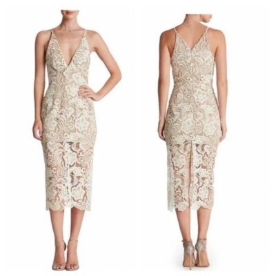 open lace back dress The Chloe Long Sleeve Tie Dress L main image 1