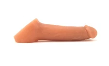 Ride On Vixskin Adult Male Stretchable Silicone Penis Extend Caramel, New