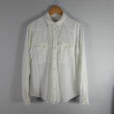 Zara Basic Z1975 Denim Womens M White Long Sl...