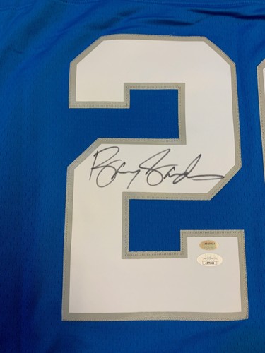Barry Sanders Autographed Detroit Lions Signed Mitchell & Ness Jersey JSA - Picture 2 of 3