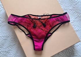 Agent Provocateur 'MEGAN'  AP2 Briefs - Hot Pink Red Lace + Black