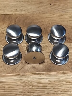 12x Gebürstetes Nickel Schrankknöpfe - Küche Schrank Schublade Türgriffe Set