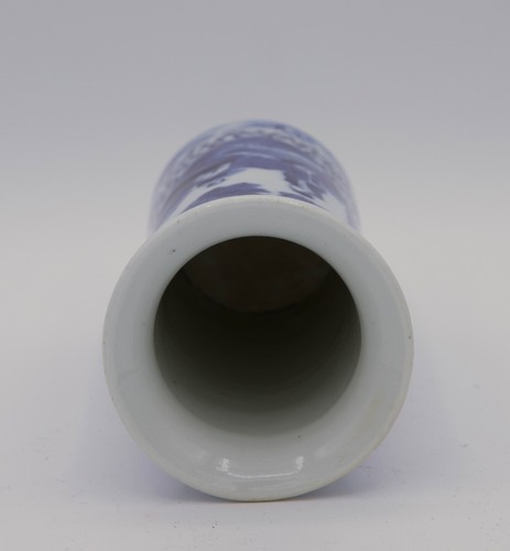 Chinese Qing Dynasty Blue and White Small Porcelain Vase 6" - Picture 6 of 10