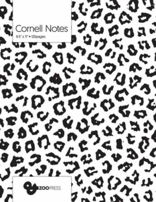 Cornell Notes: B&W Leopard Pattern Cover - Best Note Taking System For Stud...