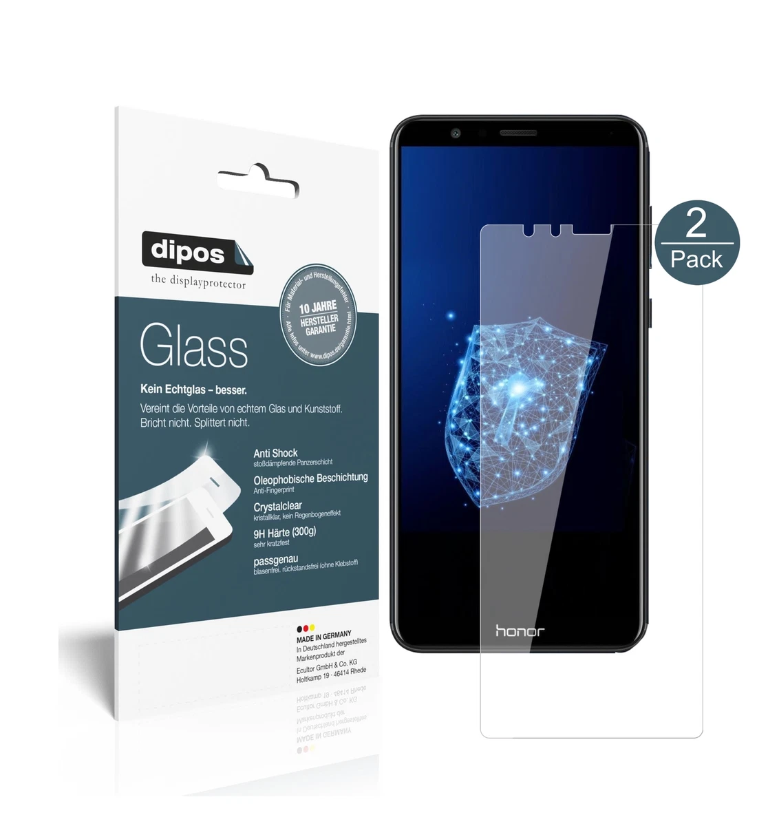 Vetro huawei honor 7A proteggi schermo per cellulari e palmari