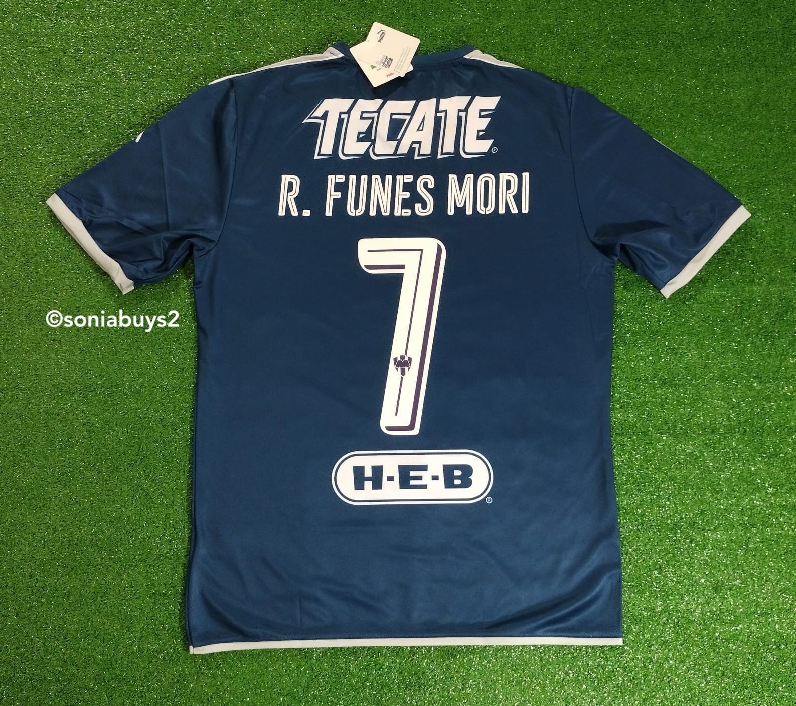 Puma Men's R. FUNES MORI Monterrey Away Soccer Jersey, 75084902, Blue, Size L