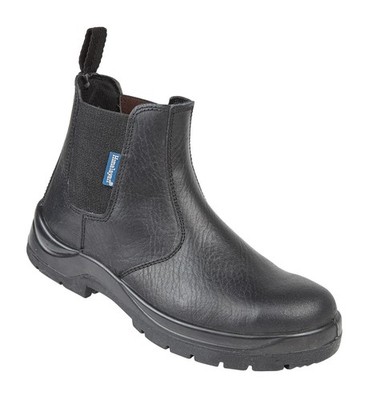 Himalaya S1P schwarz Leder Stahlkappe/Zwischensohle Sicherheit Händler Arbeitsstiefel #151B
