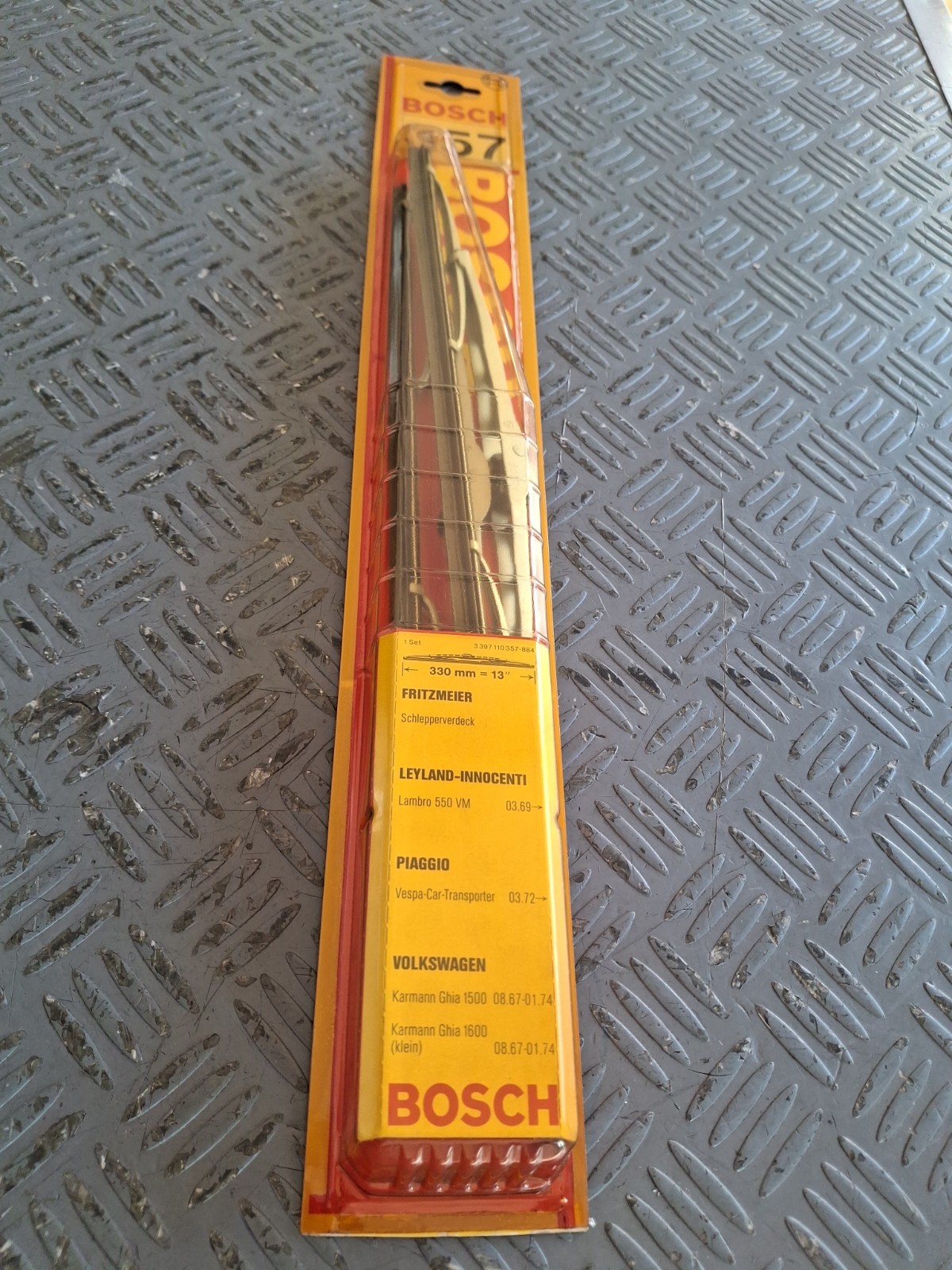 Coppia Spazzole Tergi Bosch 357 (misura 33 Cm.) Colore Grigio per Auto D'epoca - Immagine 1