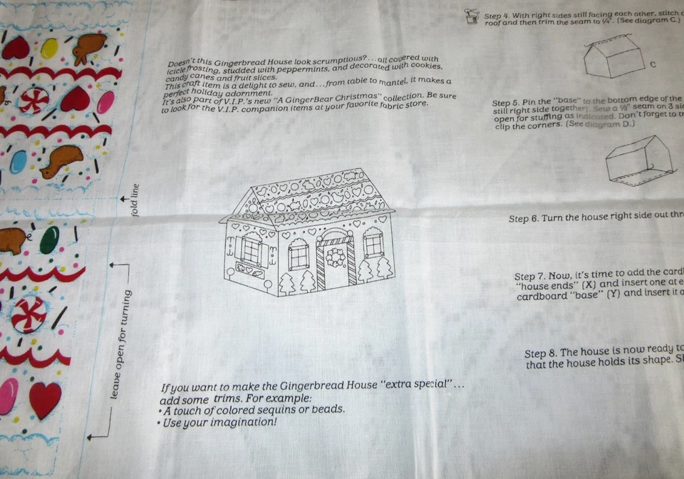 VIP Cranston GingerBear Christmas Gingerbread House Cut & Sew Panel Festive! - Image 3 of 4