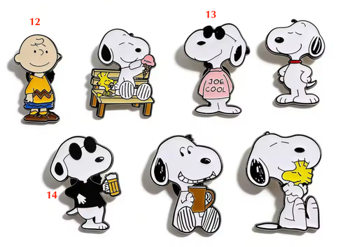 Snoopy Emaille Pin Anstecker Brosche: Hüte: Schals: Kleidung: Taschen - Bild 2 von 11