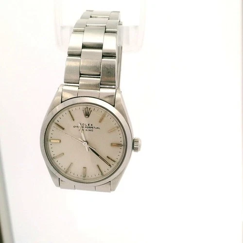 FOR PARTS ONLY Rolex Air-King 5500 Silver Oyster Bracelet and Silver Bezel
