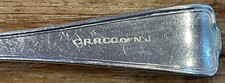 ANTIQUE CENTRAL RAILROAD OF NEW JERSEY SILVER PLATE SPOON 7 1/4