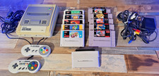 Super Nintendo SNES Console + 12 Games - Shown working in video