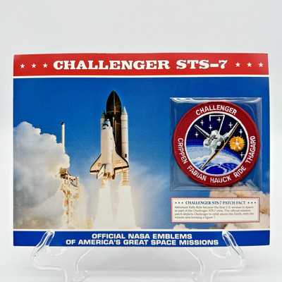 Official NASA Emblems PATCH Space Missions CHALLENGER STS-7 Shuttle Sally Ride 1