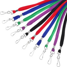 25 Pack Colorful Lanyard Bulk Lanyards for Id Badges Flat Lanyard with Badge Cli