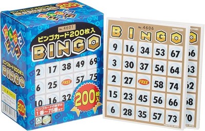 HANAYAMA Bingo Karten 200er Pack Partyspiel Zubehör für Bingo Maschine Japan