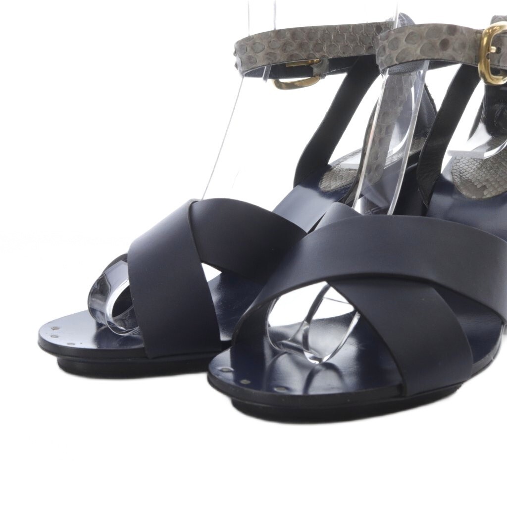 Gucci Sandals High Heel Python Pattern Strap Leat… - image 6