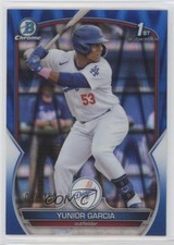 2023 Bowman Chrome Prospects Blue RayWave Refractor 47/150 Yunior Garcia 15tt