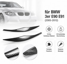 Böser Blick Carbon Optik Scheinwerferblenden für BMW 3er E90 E91 05-12