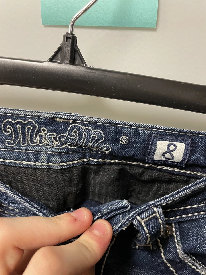 Pantalones de mezclilla Miss Me Bootcut para niñas y jóvenes - talla 8 Foto 2 de 4