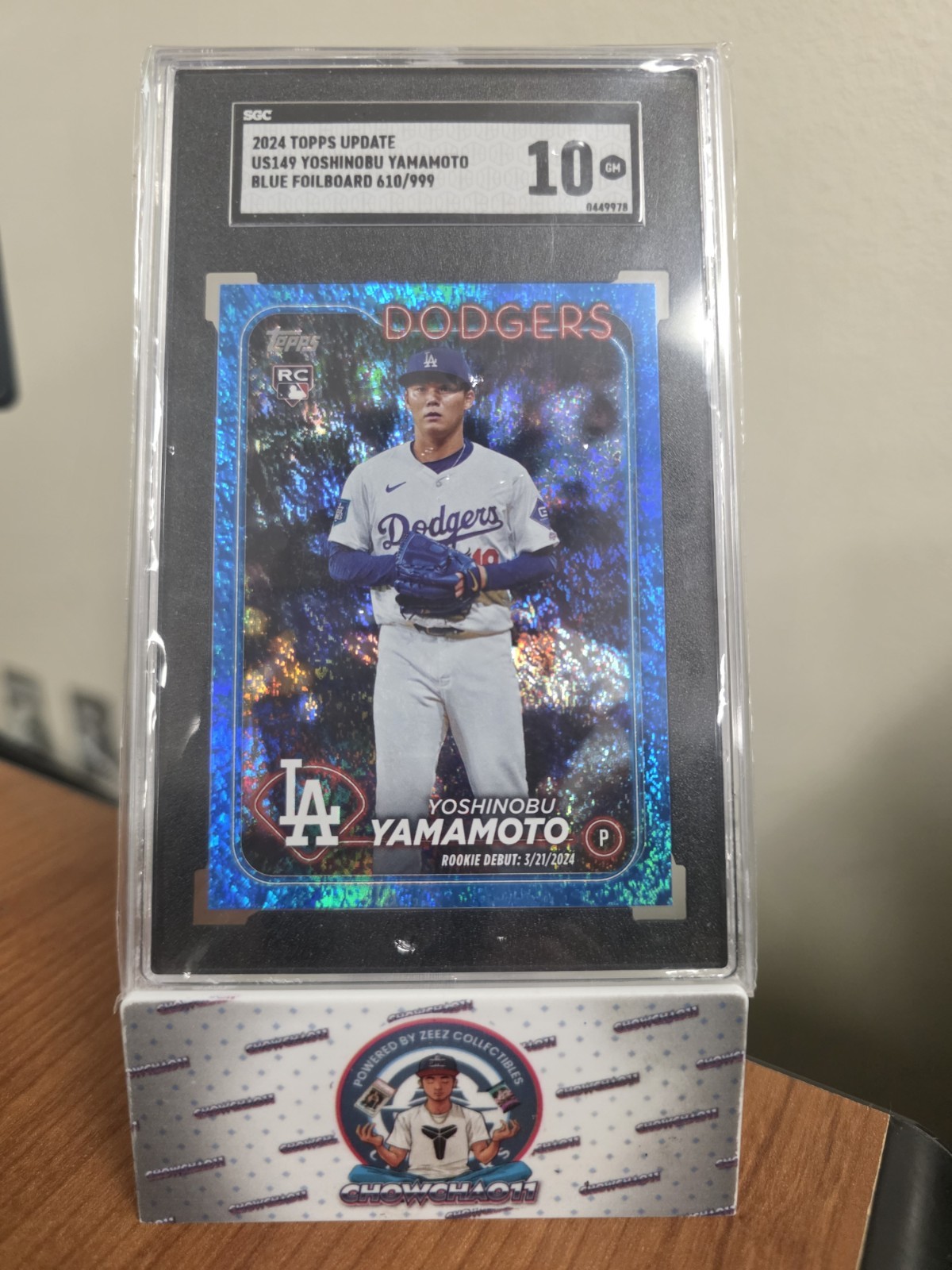 やーだょっ！プルーフ　Yaadayo! PROOF Yoshinobu Yamamoto 2024 Topps Update #US149 Rookie Debut - Blue