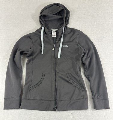 The North Face Evolution Full Zip Asphalt Gray Fleece Hoodie Women s Size S EUC