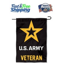 Patriotic 12 x 18 Inch Army Veteran Garden Flag - Perfect for Outdoor Display